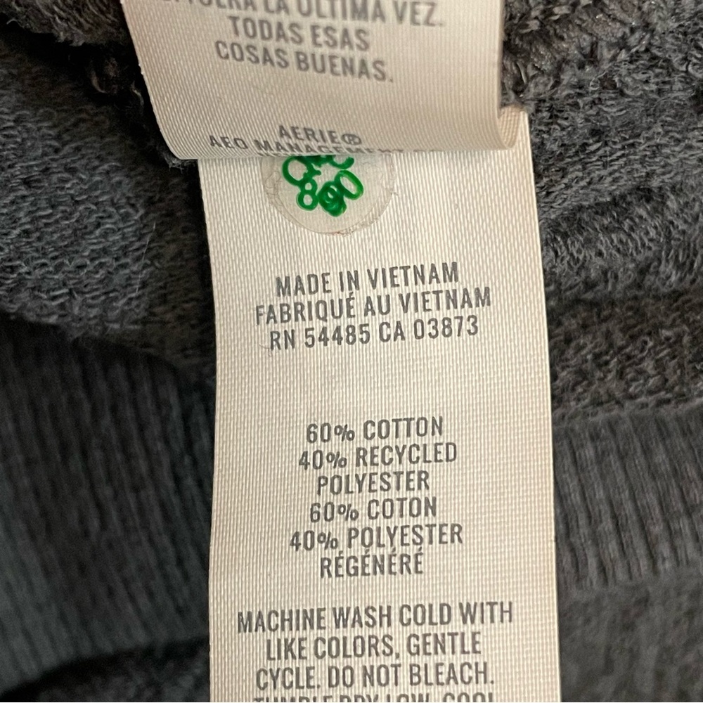 AERIE Charcoal Button-Up Pullover Sweater - Picture 6 of 6